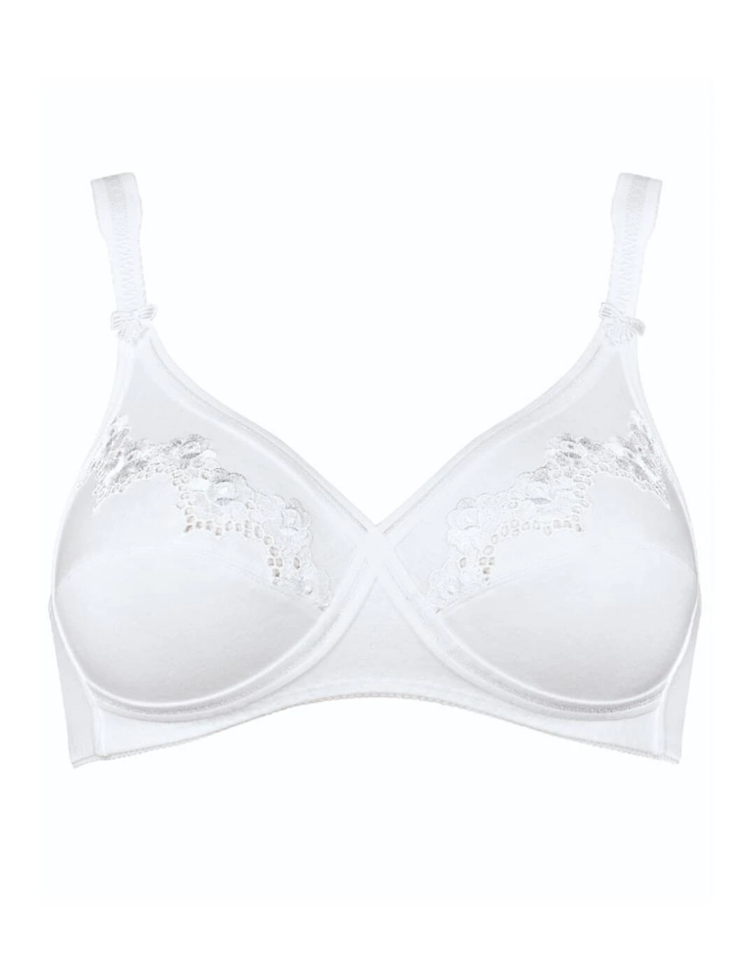 10008400 Triumph Elasti Cross + Cotton Non Wired Bra - 10008400 White - Image 2
