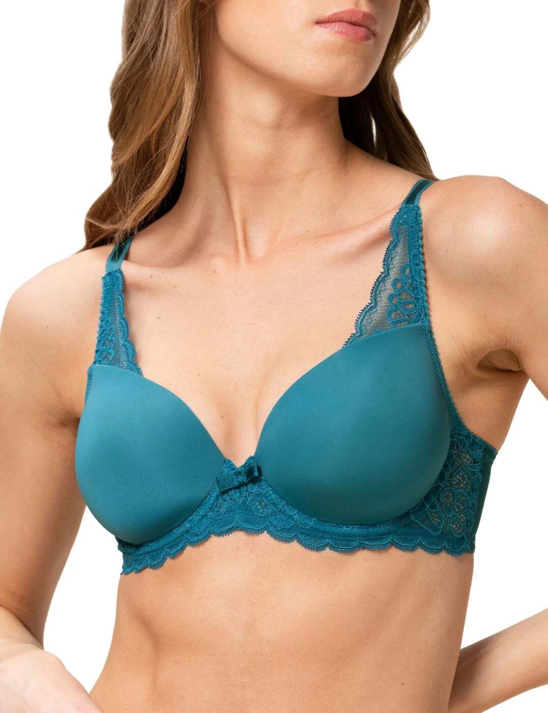 10181644 Triumph Amourette Spotlight Underwired Bra - 10181644 Blue Coral - Image 3