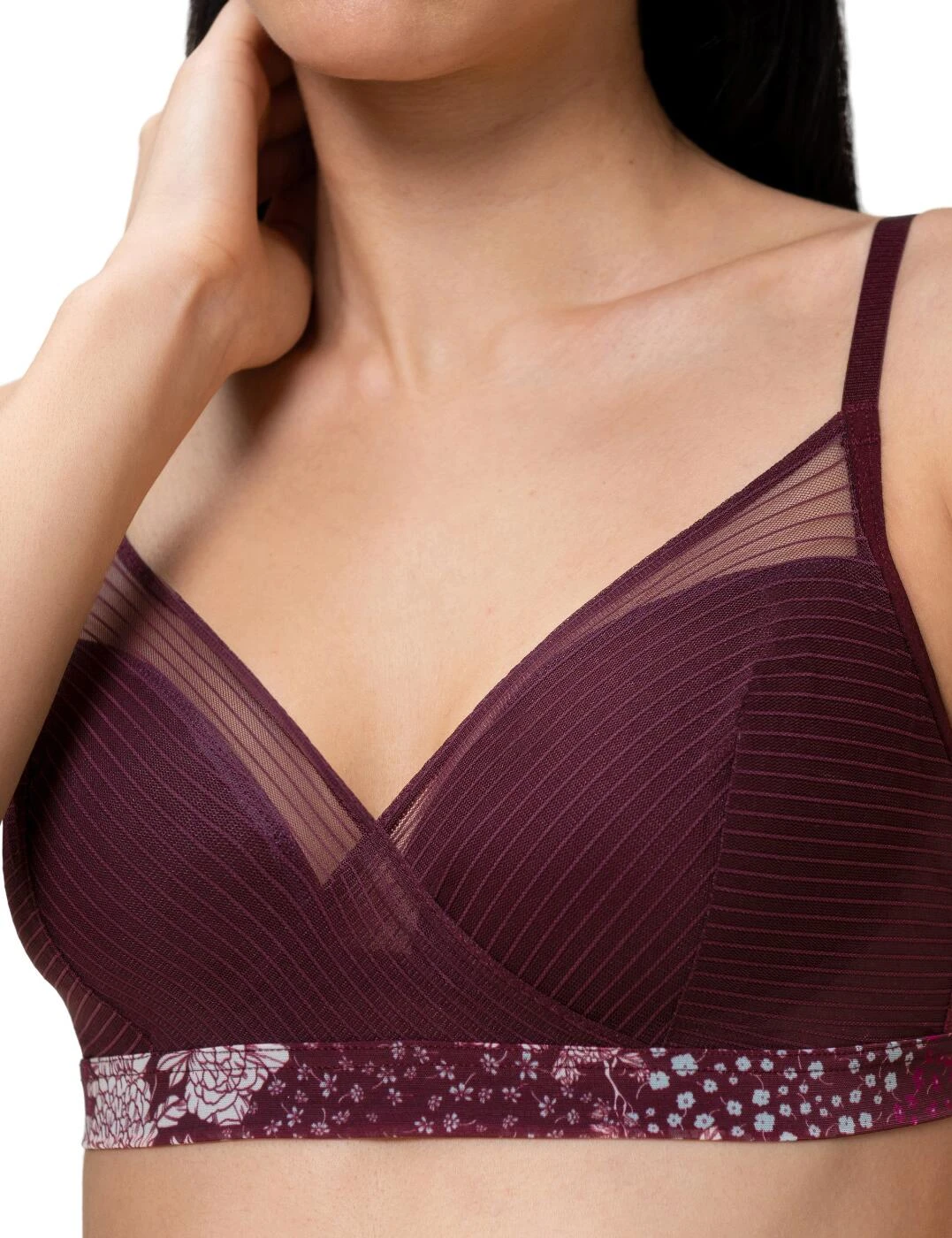 10213135 Triumph Lavish Spotlight Padded Bralette Bra - 10213135 Claret - Image 3