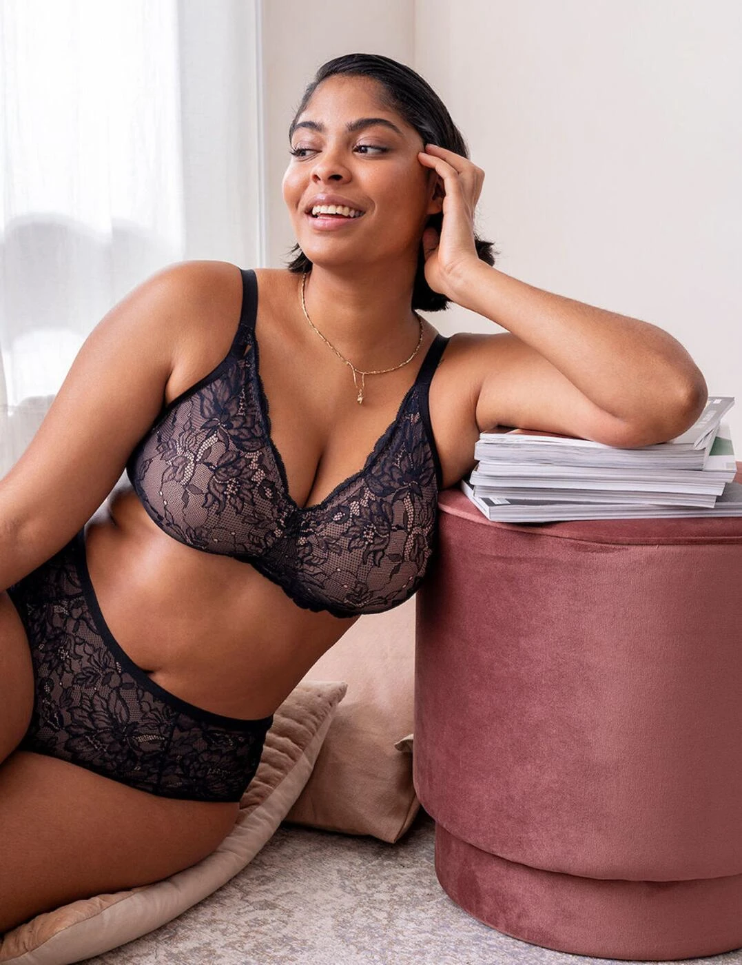 10210687 Triumph Amourette Charm Non-Wired Bralette Bra - 10210687 Black - Image 5