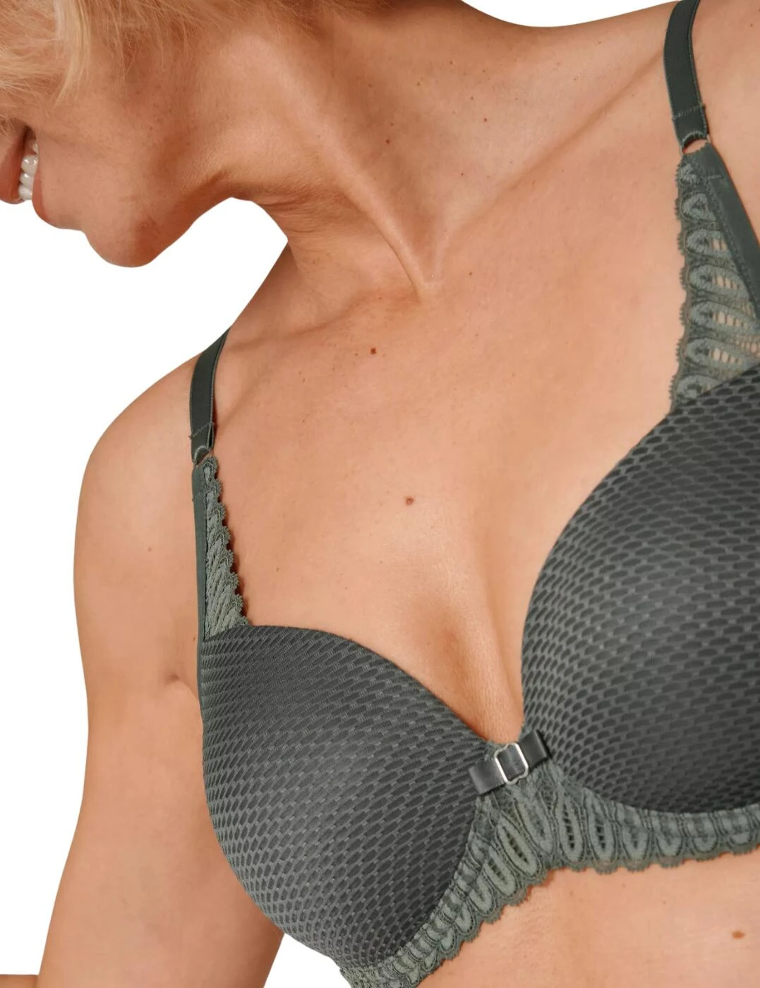 10207996 Triumph Aura Spotlight Moulded Bra - 10207996 Smokey Green - Image 3