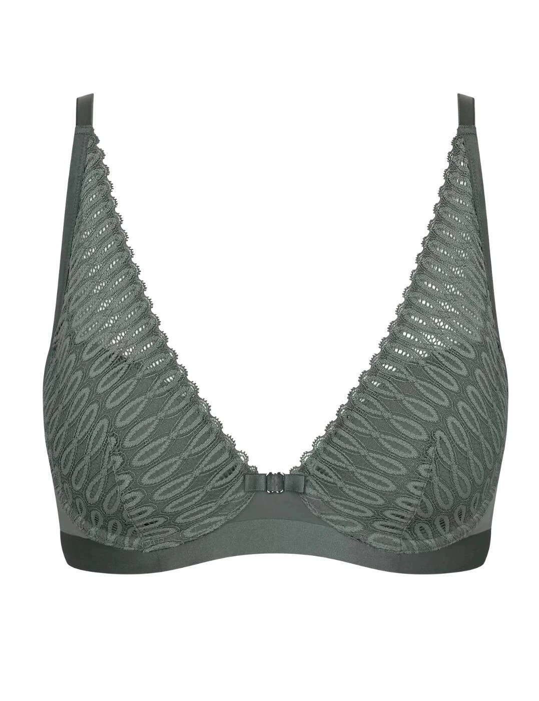 10208018 Triumph Aura Spotlight Plunge Bra - 10208018 Smokey Green - Image 2